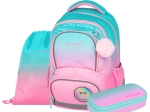 Ученически комплект OXYBAG OXY NEXT Ombre Pink – раница, несесер и торбичка
