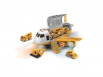 Passenger plane with cargo hold and 3 cars 1:64