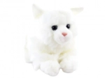 Plush cat white lying 20 cm eco‑friendly