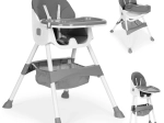 Детски стол за хранене с поднос и кошница, 5-точков колан, ECOTOYS