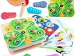 Tooky Toy дървена магнитна игра 2в1 с червейчета