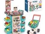 WOOPIE kids’ supermarket with cash register, scanner and shopping cart – 47 accessories