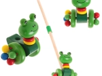 Wooden Push Frog on a Stick