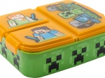 Детска кутия за закуски MINECRAFT с 3 отделения, оранжево‑зелена
