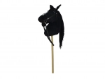 Plush hobby horse with sound, 70 cm, black