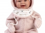 Llorens New Born realistic baby with sounds, soft body 44 cm