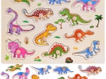 Wooden Dinosaur Peg Puzzle – 11 Pieces