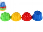 Plastic Sand Molds – Round Sand Cakes 8 cm, Set of 4 in Net